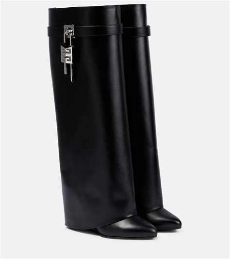 givenchy knee high wedge boots|Givenchy elegant studded boots.